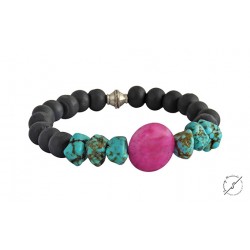 Bracelet boho howlite turquoise  BH0024