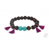 Bracelet boho howlite turquoise tassels  BH0025