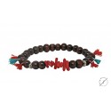 Βραχιόλι χειροποίητο Boho coral red tassels  BH0026