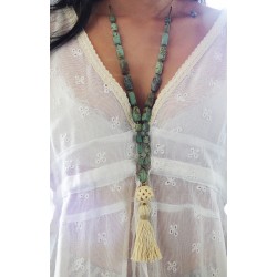 Κολιέ χειροποίητο African Turquoise  EX0001