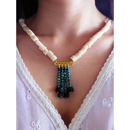 Necklace semi-precious stones  EX0003
