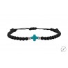 Ανδρικό βραχιόλι Σταυρός χαολίτης τυρκουάζ  VRA00423