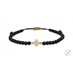 Ανδρικό βραχιόλι Σταυρός χαολίτης τυρκουάζ  VRA00423