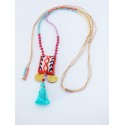 Κολιέ boho χειροποίητο/Tassels colours  KL00564