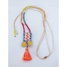 Κολιέ boho χειροποίητο/Tassels colours  KL00564