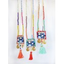 Κολιέ boho χειροποίητο/Tassels colours  KL00567