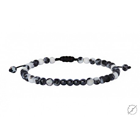 Ανδρικό βραχιόλι Jasper zebra VRA00432