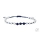 Bracelet  Onyx white - lava blue  VRA00433