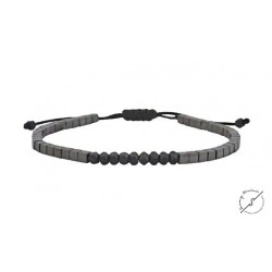 Ανδρικό βραχιόλι Hematite cube  VRA00441