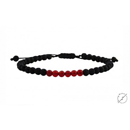 Bracelet  Lava karnelian  VRA00445