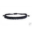 Ανδρικό βραχιόλι μακραμέ Hematite brown VRA00450