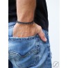 Bracelet macrame Hematite grey  VRA00452