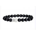 Bracelet  Onyx black white line  VRA00484