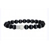 Ανδρικό βραχιόλι Onyx black white line  VRA00484