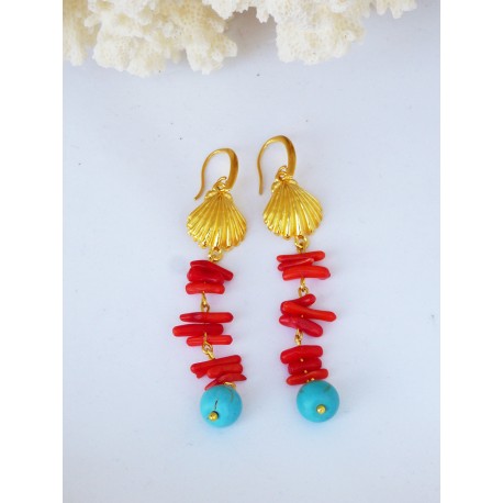 Σκουλαρίκια κοχύλι αχιβάδα  SK00221