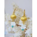 Earrings shell gold  SK00221