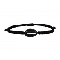 Ανδρικό βραχιόλι black shell macrame VRA00505