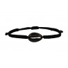 Ανδρικό βραχιόλι black shell macrame VRA00505