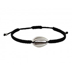 Ανδρικό βραχιόλι black shell macrame VRA00505