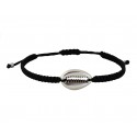 Ανδρικό βραχιόλι black shell macrame VRA00505