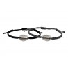 Ανδρικό βραχιόλι black shell macrame VRA00505
