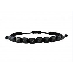 Bracelet Hematite  macrame VRA00508
