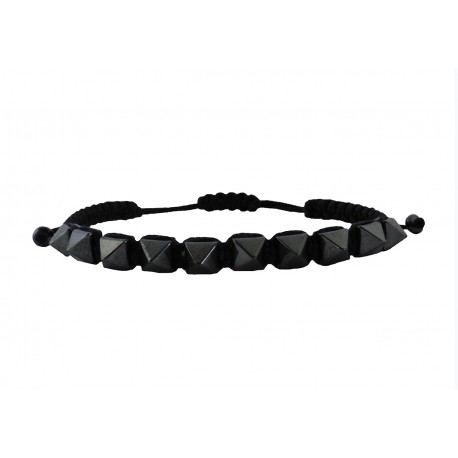 Bracelet Hematite  macrame VRA00508