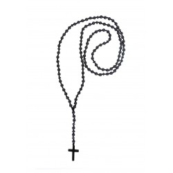 Ανδρικό Ροζάριο hematite beads Cross KLA0079