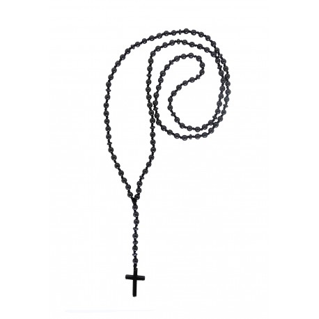 Ανδρικό Ροζάριο hematite beads Cross KLA0079