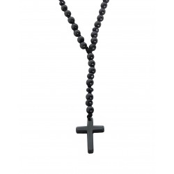 Ανδρικό Ροζάριο hematite beads Cross KLA0079