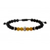 Ανδρικό βραχιόλι lava black - agate tibet  VRA00521