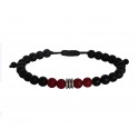 Ανδρικό βραχιόλι lava black - agate tibet  VRA00521