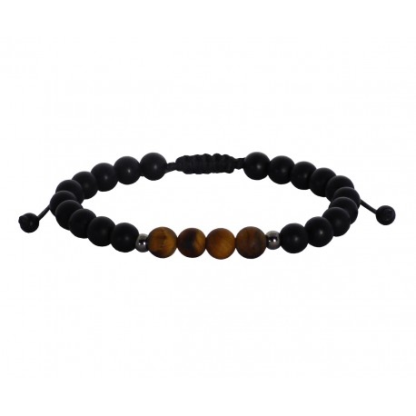 Ανδρικό βραχιόλι 'Ονυχας μαύρος  VRA00527