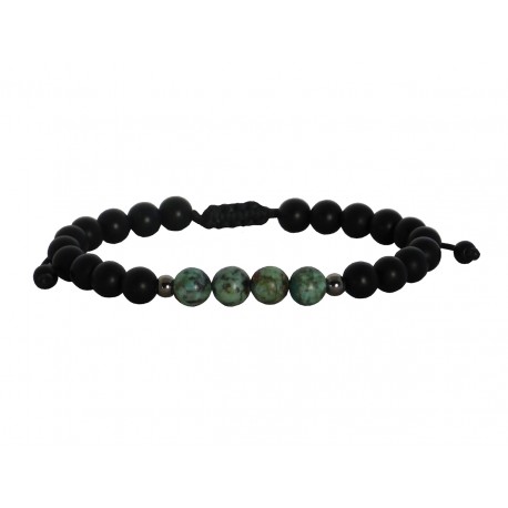 Ανδρικό βραχιόλι 'Ονυχας μαύρος  VRA00527