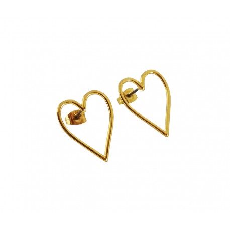 Σκουλαρίκι black heart  M  SK00236