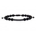 Bracelet hematite black beads VRA00545