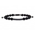 Ανδρικό βραχιόλι hematite black beads VRA00545