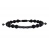 Ανδρικό βραχιόλι hematite black beads VRA00545