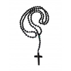 Ανδρικό χειροποίητο ροζάριο με ατσάλινο σταυρό KLA0081