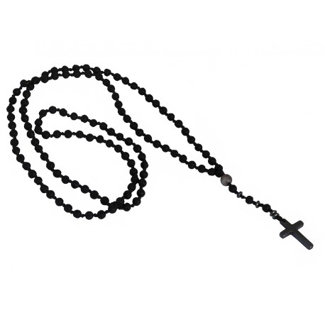 Ανδρικό χειροποίητο ροζάριο με αιματίτη σταυρό KLA0086