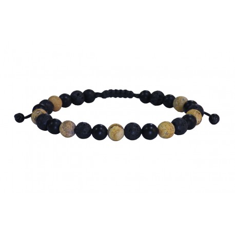 Ανδρικό βραχιόλι 'Ονυχας μαύρος  VRA00527