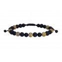 Ανδρικό βραχιόλι 'Ονυχας μαύρος  VRA00527