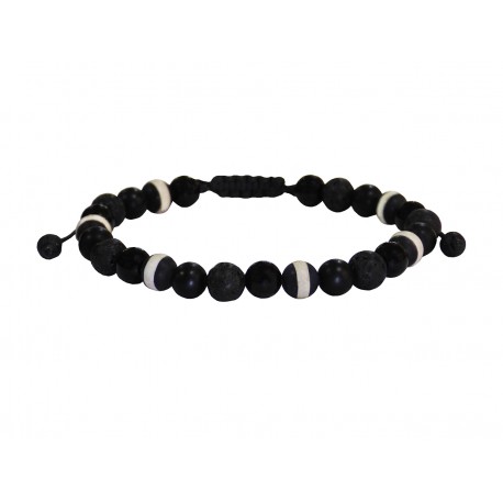Ανδρικό βραχιόλι 'Ονυχας μαύρος  VRA00527