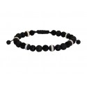 Ανδρικό βραχιόλι 'Ονυχας μαύρος  VRA00527