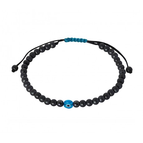Ανδρικό βραχιόλι ματάκι με αιματίτη  VRA00552