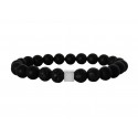 Ανδρικό βραχιόλι Lava & Onyx black  VRA00558