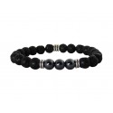 Ανδρικό βραχιόλι Lava & Onyx black  VRA00558