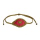 Handmade bracelet evil eye macrame gold-blackVR00661