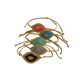 Handmade bracelet evil eye macrame gold-blackVR00661