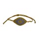 Handmade bracelet evil eye macrame gold-blackVR00661